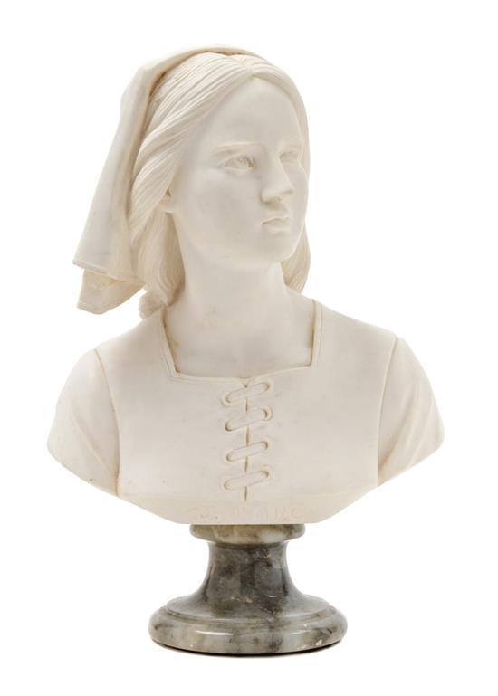 Appraisal: Sale Lot A Continental Composite Bust th century depicting Joan