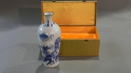 Appraisal: A Chinese blue and white vase th century cms high