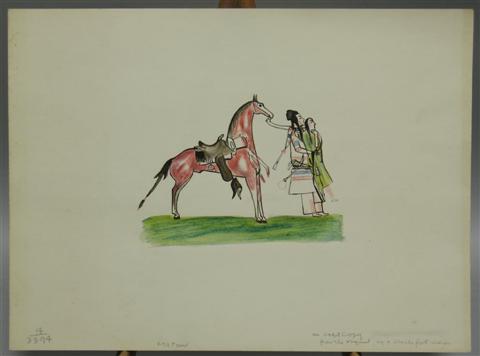 Appraisal: VICTOR DE PAUW AMERICAN - TEN NATIVE AMERICAN DRAWINGS Various