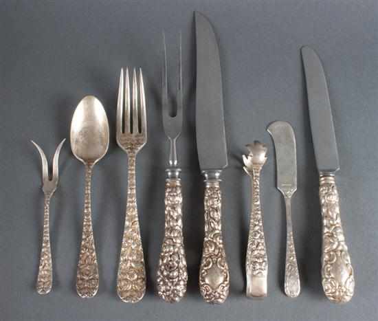 Appraisal: American sterling silver -piece partial flatware set in the ''Baltimore