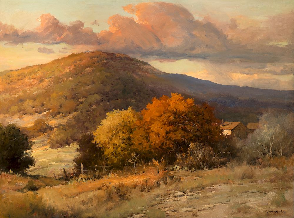 Appraisal: Robert Wood Sunset in the Texas Hill Country ROBERT WOOD