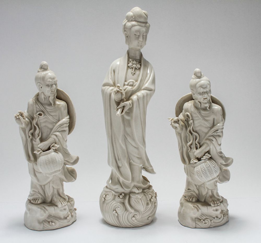 Appraisal: Hong Kong Ceramic Works Blanc de Chine Figures Hong Kong