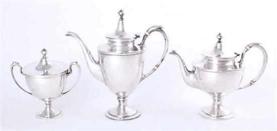 Appraisal: Schofield Co sterling tea and coffee service circa comprising coffeepot