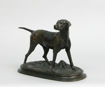 Appraisal: Pierre Jules M ne French - Hound Dog a bronze