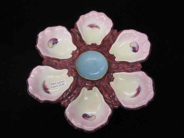 Appraisal: Victorian Porcelain Oyster Plate figural shell ports '' excellent