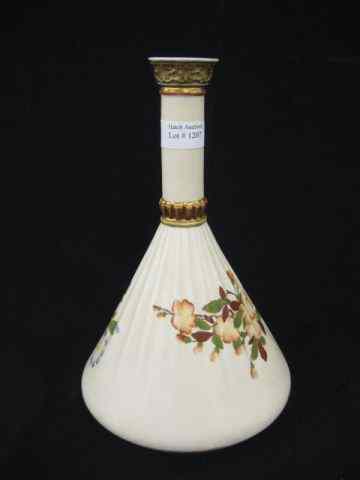 Appraisal: Victorian Porcelain Vase fine floral in Royal Worcester style with