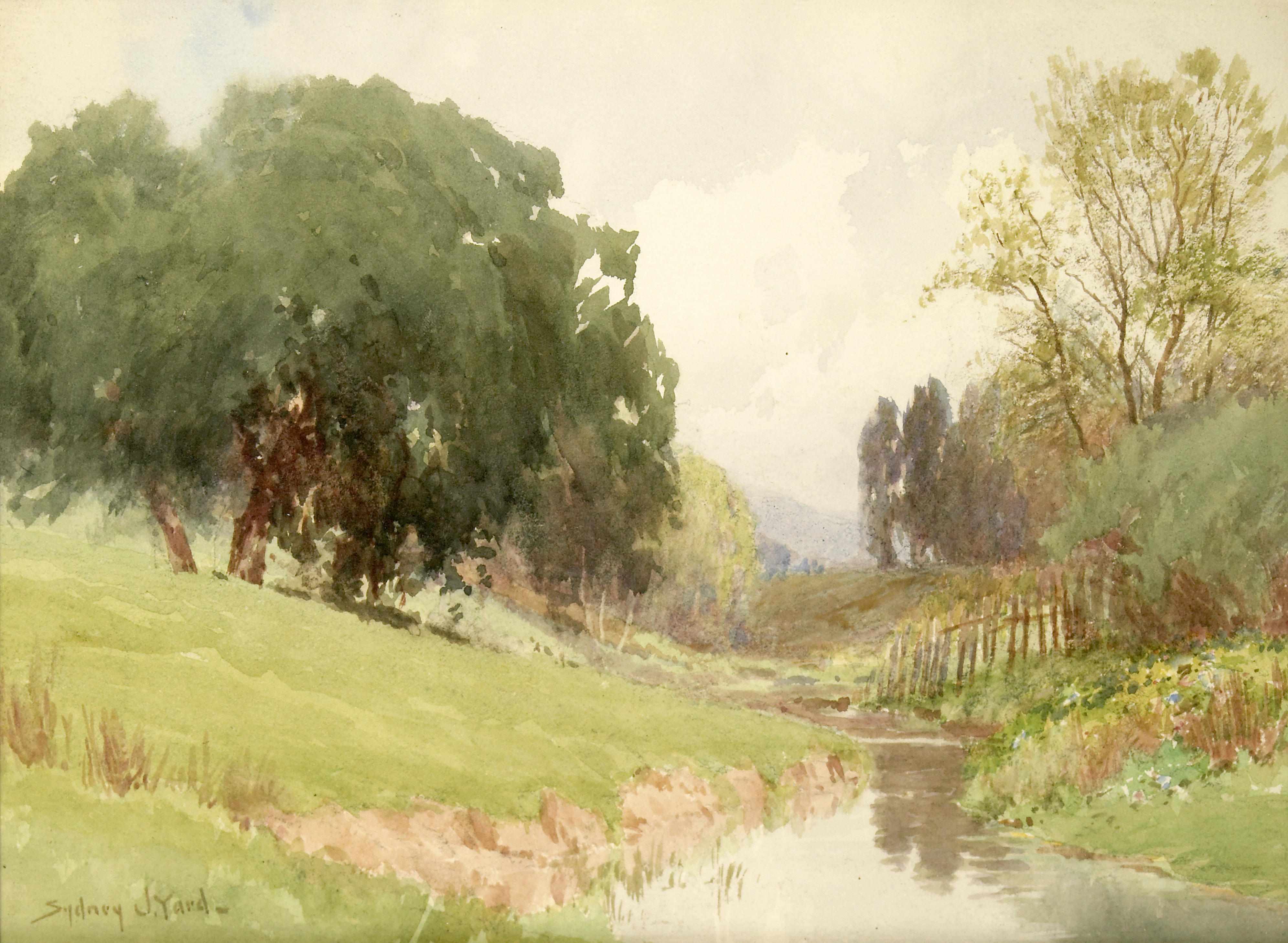 Appraisal: Sydney Janis Yard American - A pastoral landscape with a