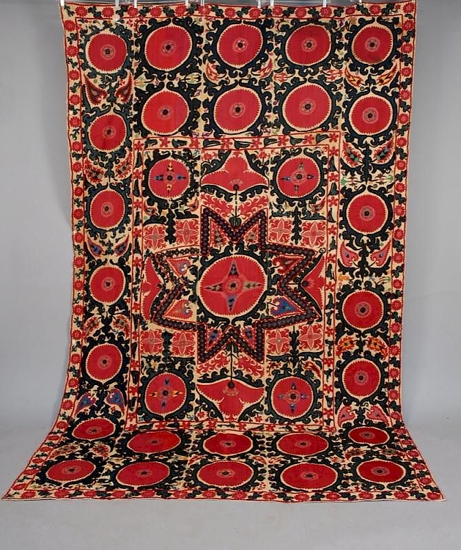 Appraisal: TASHKENT SUZANI EARLY th C Allover design of small stylized