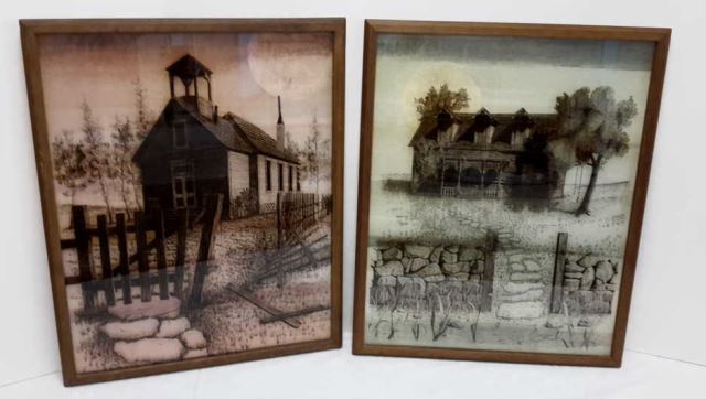 Appraisal: Michael Allender Cherry Creek Framed Wall Art -Two Art is