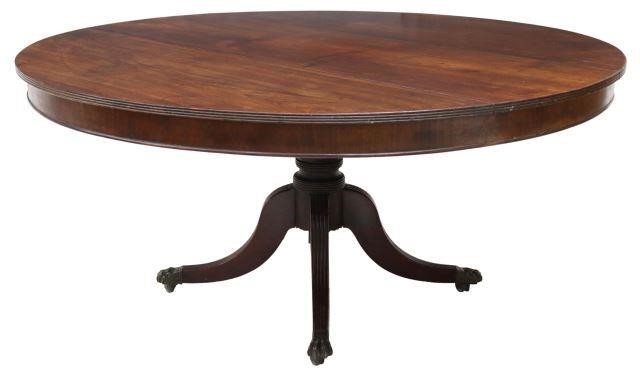 Appraisal: English Regency style mahogany table early th c circular tabletop