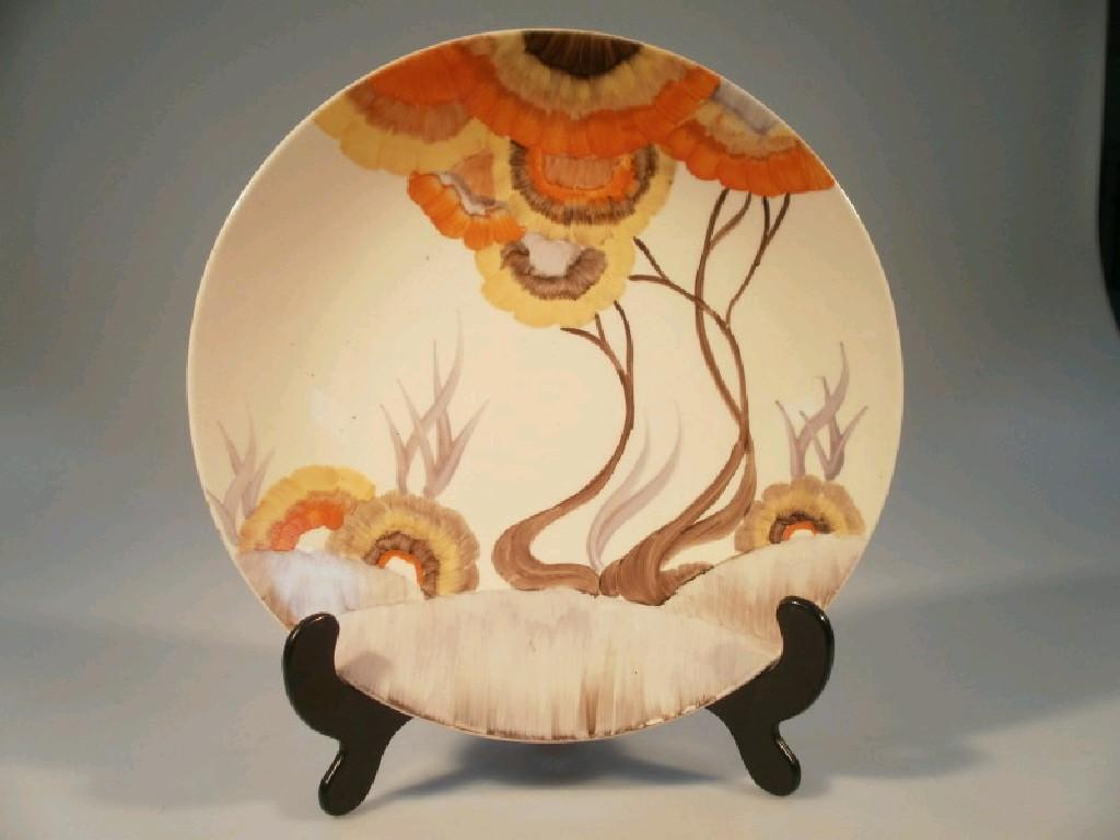 Appraisal: A Clarice Cliff Bizarre plate by Wilkinsons cm diameter