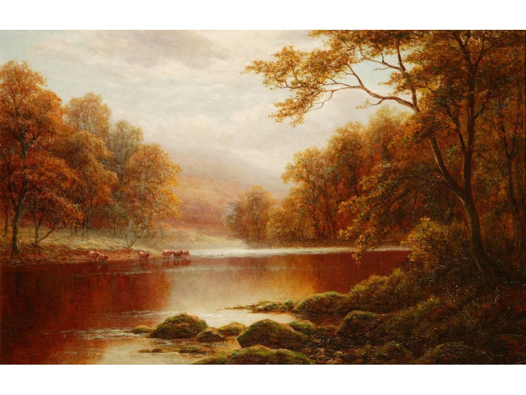 Appraisal: WILLIAM MELLOR On the Wharfe Bolton Woods signed and the