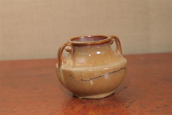 Appraisal: FULPER VASE Small shouldered and double handled vase in Butterscotch