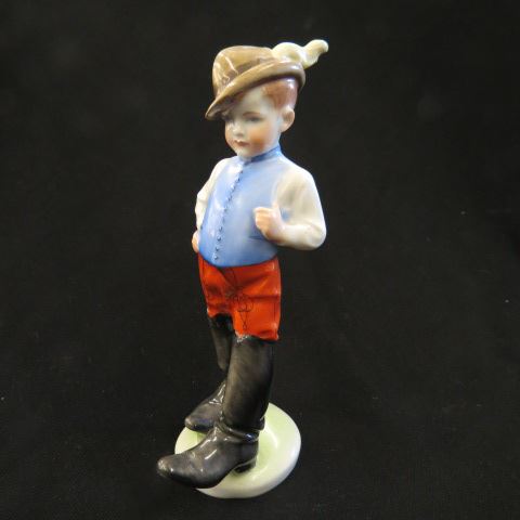 Appraisal: Herend Porcelain Figurine of a Young Man strolling along with