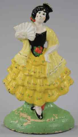 Appraisal: SPANISH DANCER DOORSTOP Cast iron depicts classic Flamenco Dancer in