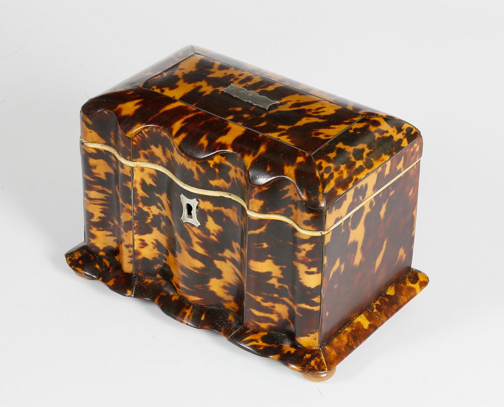 Appraisal: English Regency Tortoiseshell Double Compartment Tea Caddy th Century English