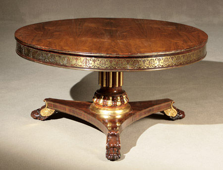 Appraisal: George IV Parcel Gilt and Brass Mounted Rosewood Breakfast Table