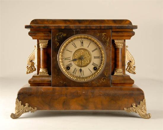 Appraisal: Welch Mantel Nicolini Clock wooden case day time and strike