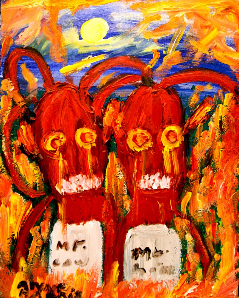 Appraisal: Outsider Art Alyne Harris Tombstones and Devils Harris Alyne b