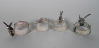 Appraisal: Lot of Victorian silver plate napkin rings Lot of Victorian