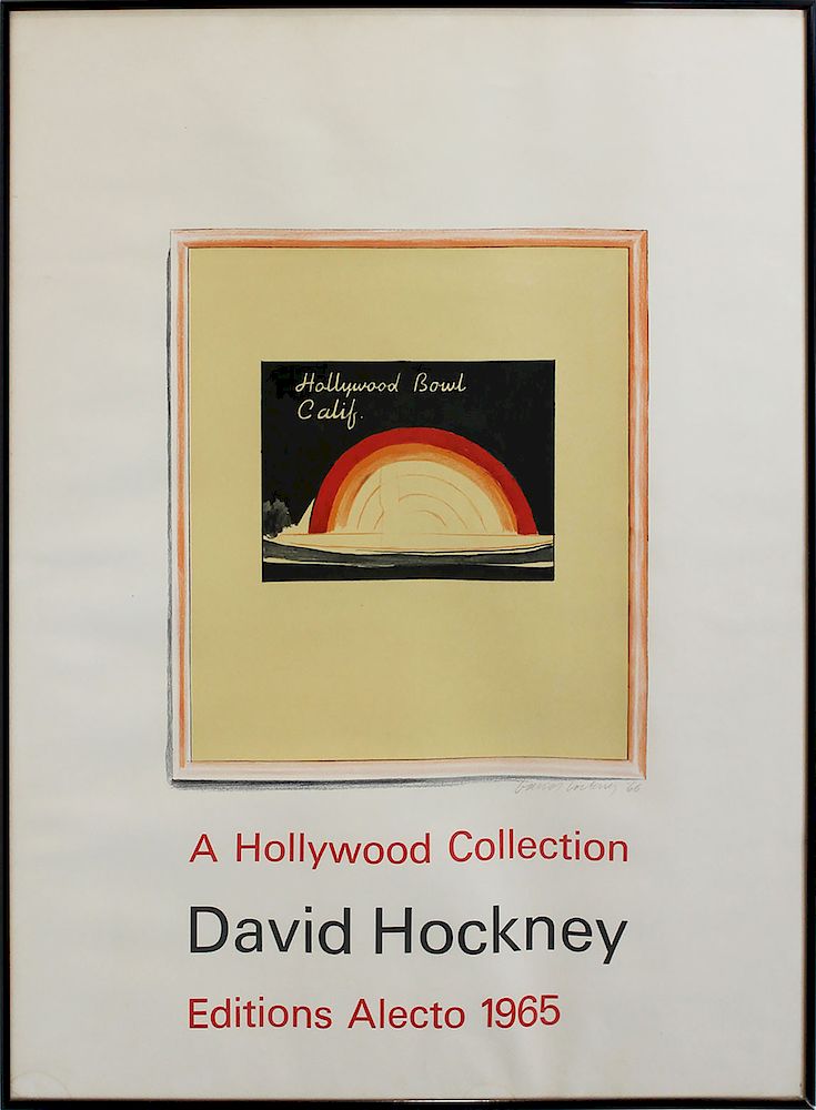 Appraisal: DAVID HOCKNEY Hollywood Bowl Lithograph Signed and dated on recto