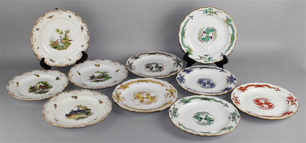 Appraisal: TEN MEISSEN PLATES early th Century underglaze blue crossed swords