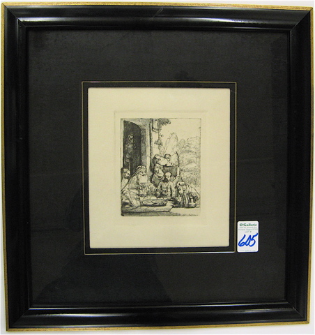 Appraisal: AMAND DURAND ETCHING French - titled Abraham recevant les anges