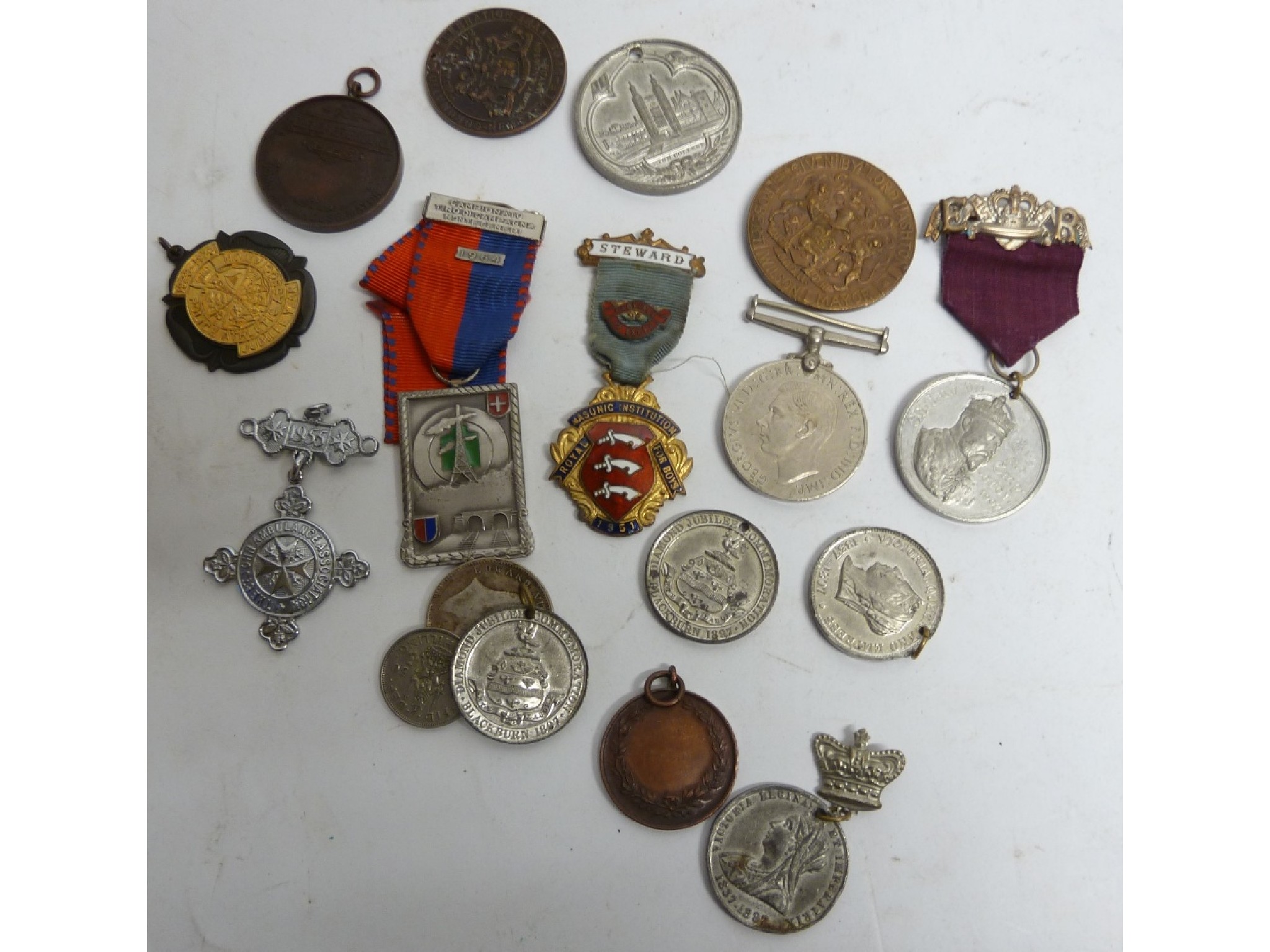 Appraisal: WORLD WAR II DEFENCE MEDAL together with a small COLLECTION