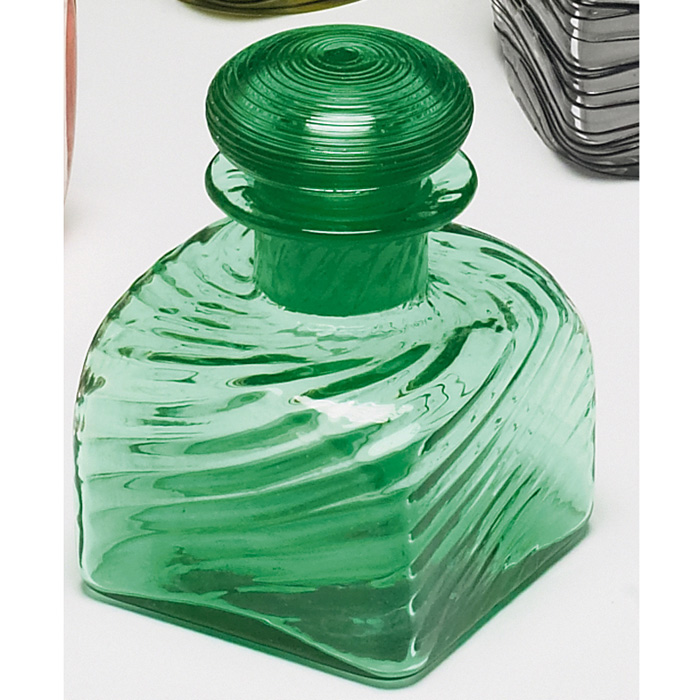 Appraisal: Steuben perfume bottle and stopper Pomona green shape h