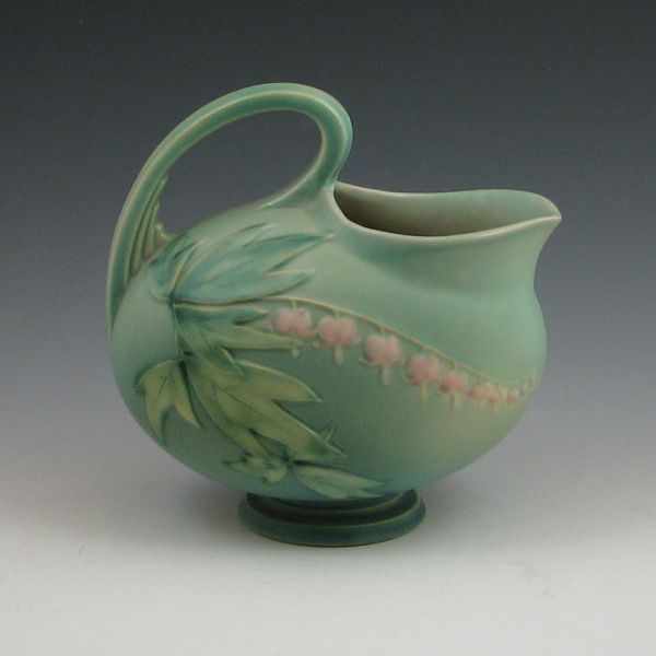 Appraisal: Roseville Bleeding Heart pitcher in blue-green Marked Roseville Mint ''