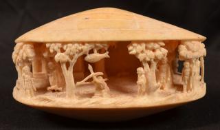 Appraisal: Antique Ivory Carving from India In the form of a