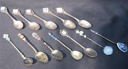 Appraisal: Eleven piece group of sterling and plate demitasse spoons L