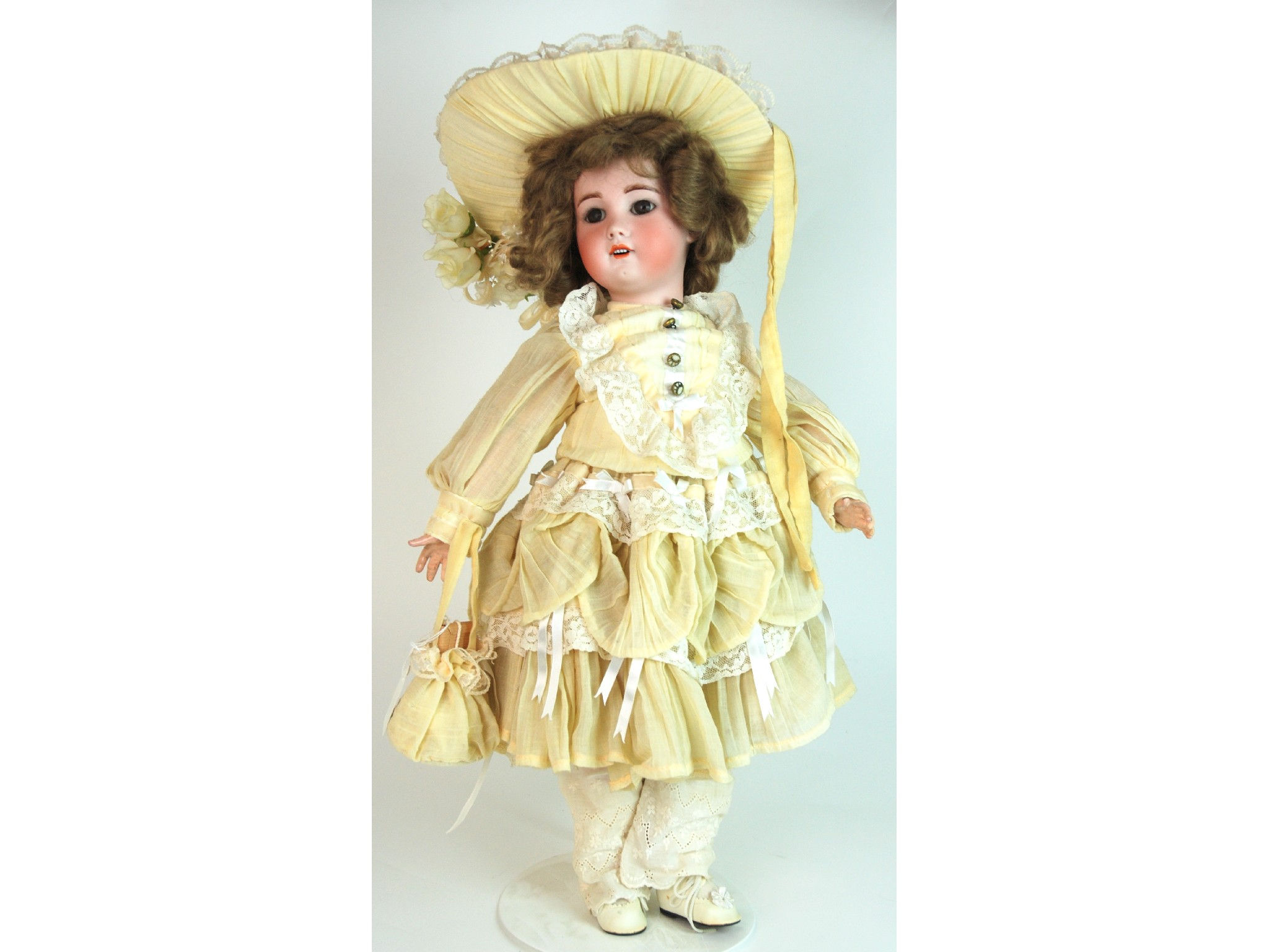 Appraisal: A French SFBJ bisque-headed articulated dollwith open and close brown