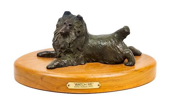 Appraisal: A Bronze Shetland Sheepdog Width of base inches A Bronze