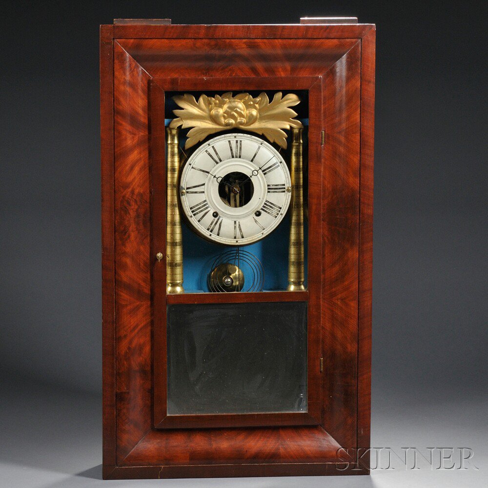 Appraisal: Hills Goodrich Co Ogee Clock Plainville Connecticut c mahogany veneered