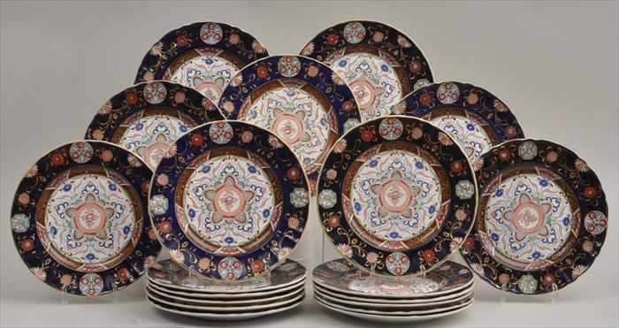 Appraisal: SET OF TWENTY IRONSTONE PLATES Impressed Ironstone and marked A