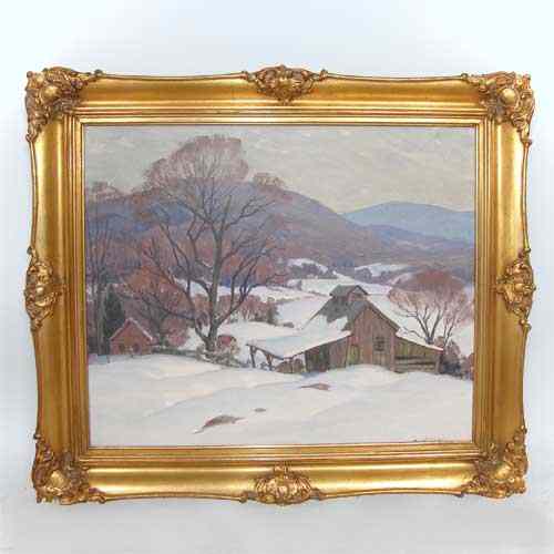 Appraisal: Arthur Lingquist American - Vermont Winter oil on canvas signed