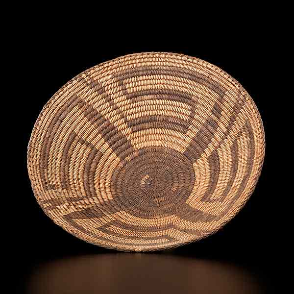 Appraisal: Pima Basket designed with meandering pattern height in x diameter