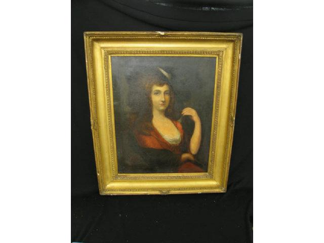 Appraisal: Early th Century Portrait of a Lady oil on canvas