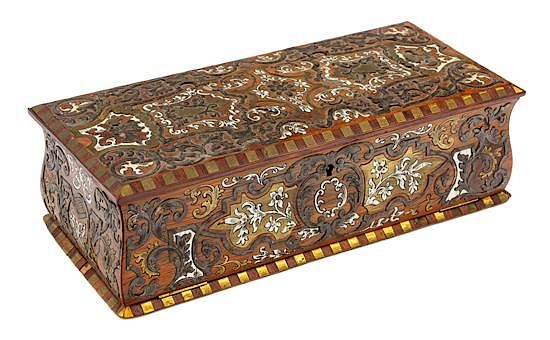 Appraisal: A French Boulle Marquetry Box Height x width x depth