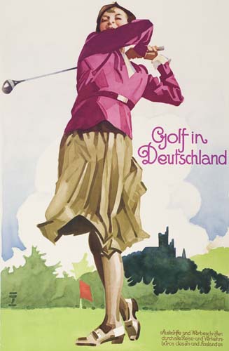 Appraisal: LUDWIG HOHLWEIN - GOLF IN DEUTSCHLAND Circa x inches Condition