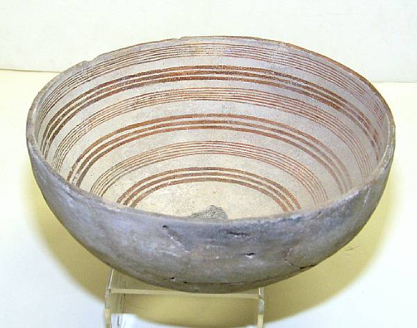 Appraisal: A Mimbres red-on-white bowl diameter in