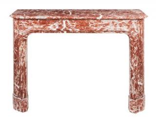 Appraisal: A French Rouge Marble Mantel Height x width x depth