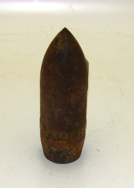 Appraisal: WWI solid steel shell head No markings visible