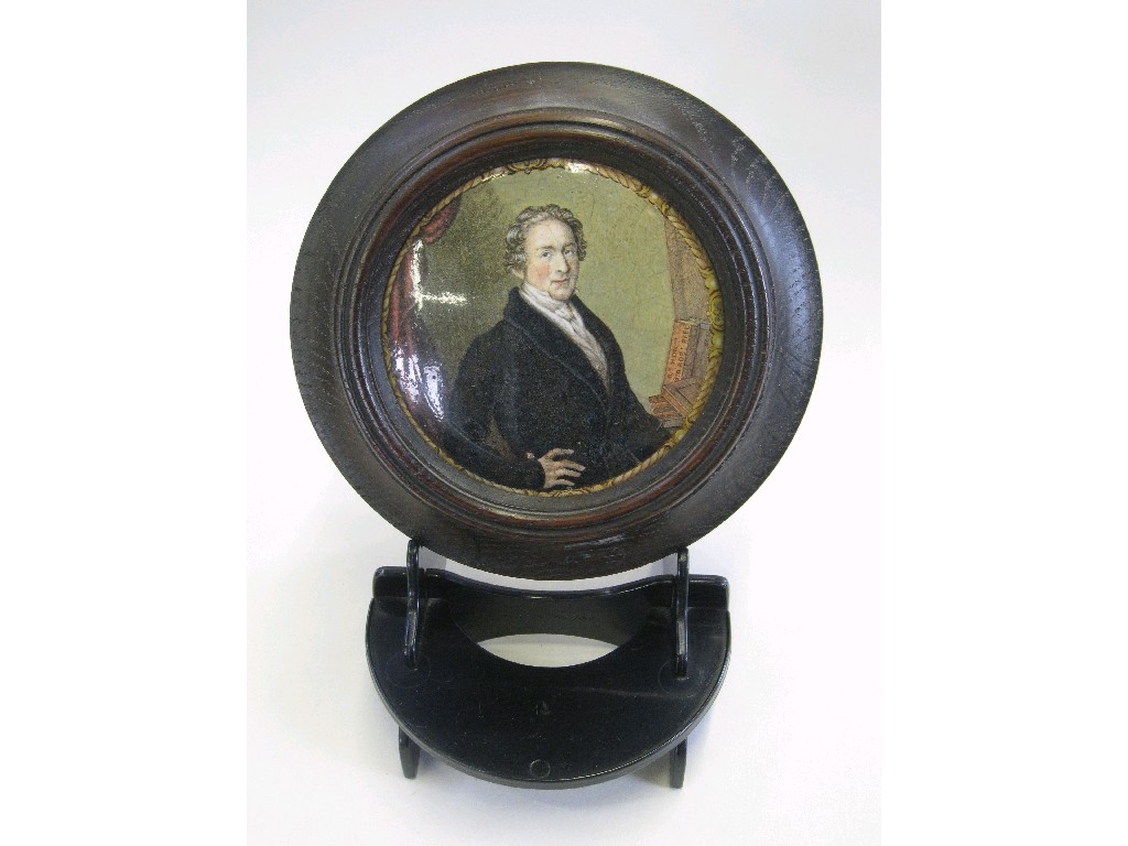 Appraisal: Framed pot lid depicting the Rt Hon Sir Robert Peel