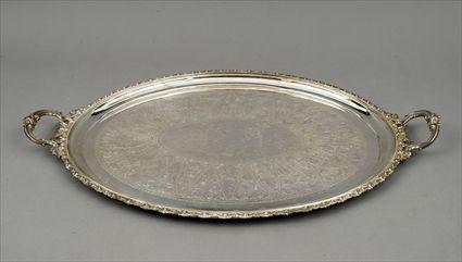 Appraisal: Victorian Silverplate Oval Two-Handled Tray in