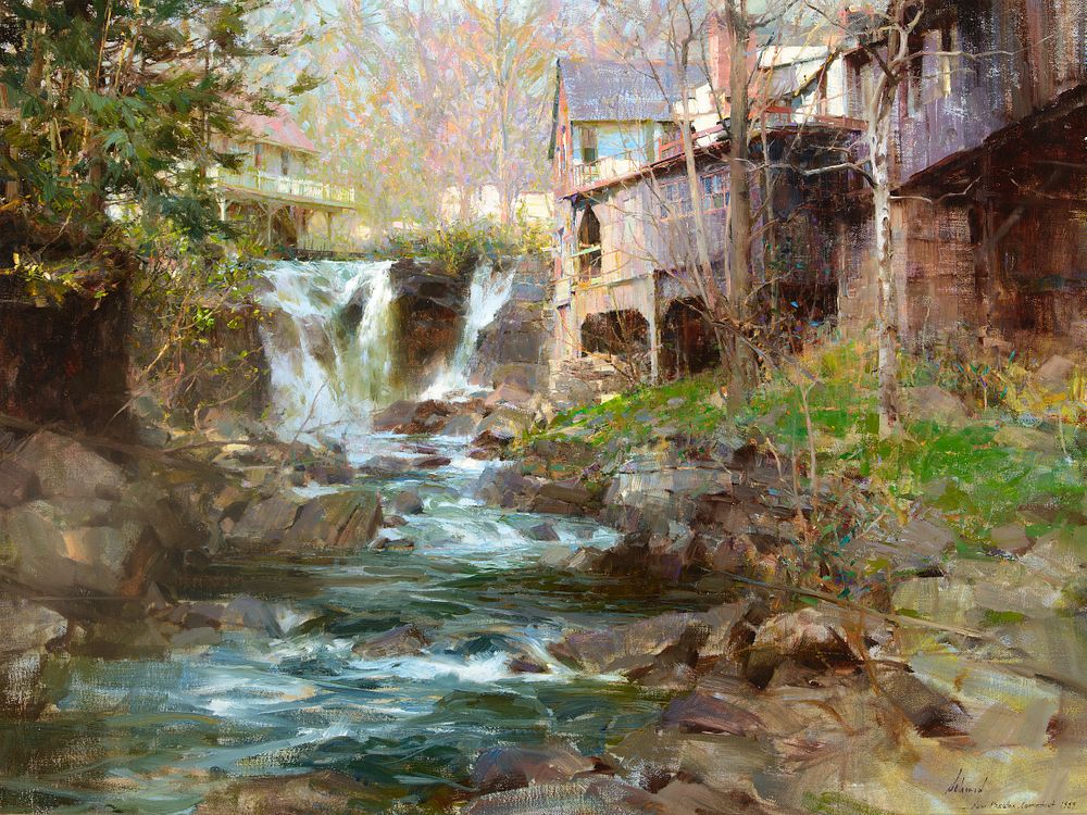 Appraisal: Richard Schmid b New Preston Falls II Richard Schmid b