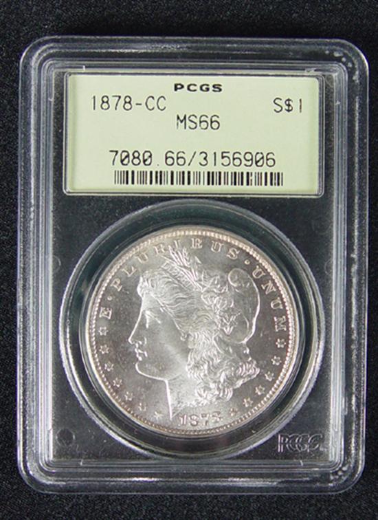 Appraisal: -CC Morgan Dollar PCGS certified and graded MS A super