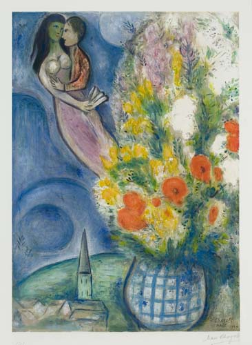 Appraisal: MARC CHAGALL after Les Cocquelicots Color lithograph x mm x