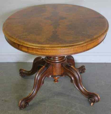 Appraisal: English Victorian Tilt Top ''Loo'' Table From a NYC estate